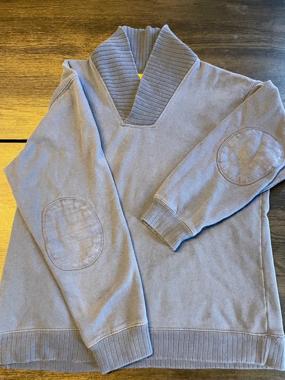 Club Room Light Blue Ribbed Shawl-Collar Pullover